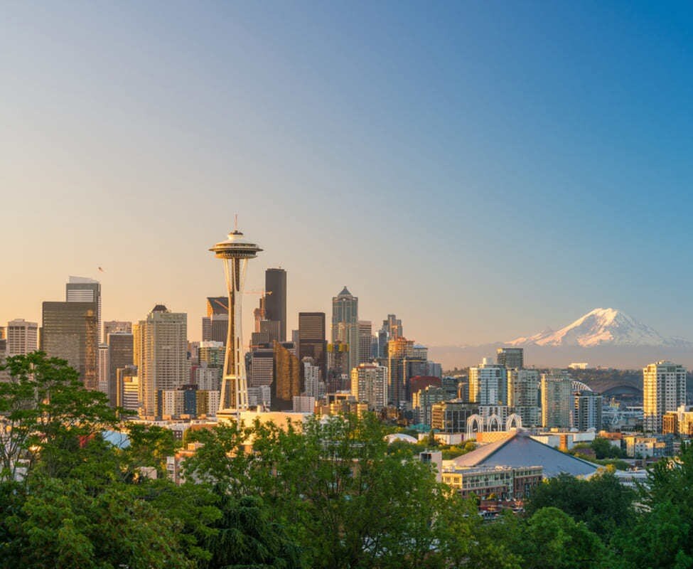 A view of the Seattle skyline, Seattle focus concept