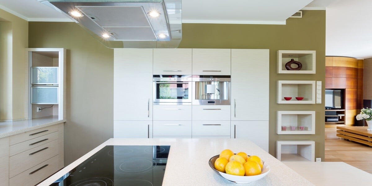 A modern kitchen with modern amenities