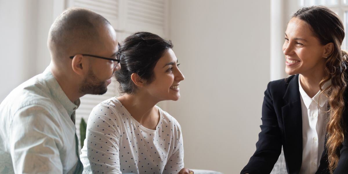 1 Property manager visiting tenants engaging to keep  good relationship